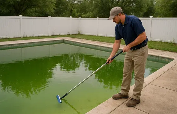 Professional pool cleaning service