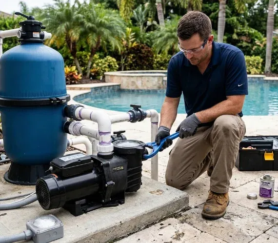 Pool pump installation service